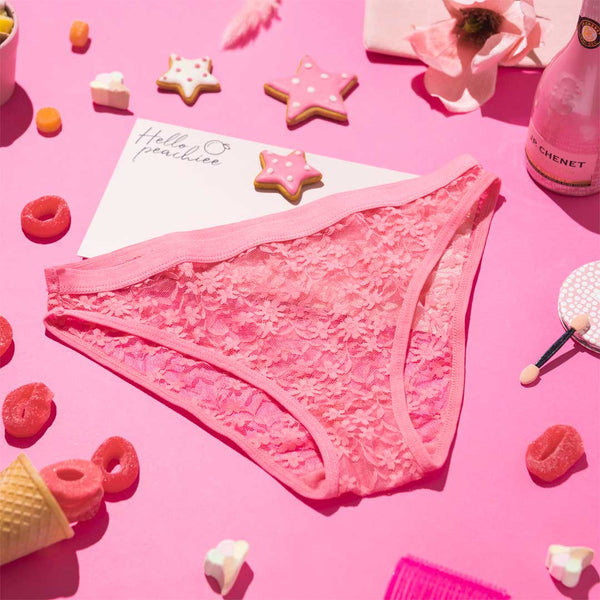 The Alyssa - Pink Lacey Brief